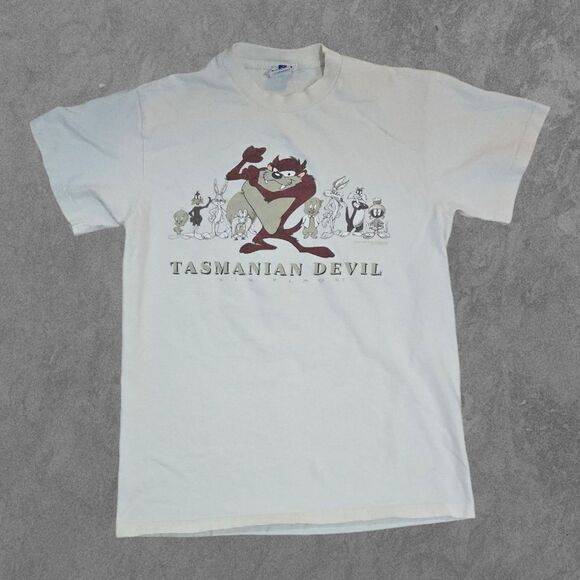 Vintage Tasmanian Devil Looney Tunes Six Flags Shirt Medium - Picture 1 of 7